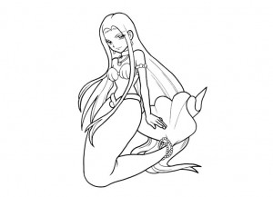 Mermaid coloring page