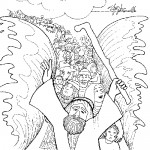 Moses sea coloring page