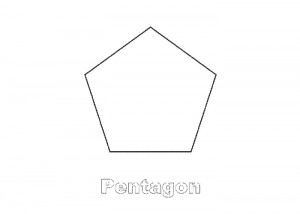 Pentagon shape coloring page