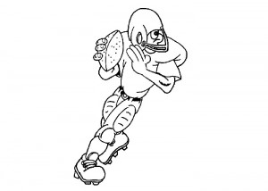 Rugby football coloring page