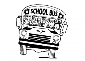 School bus coloring page