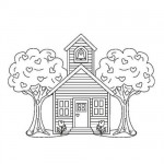 School house coloring page