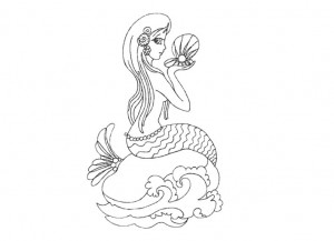 Sea mermaid coloring pages