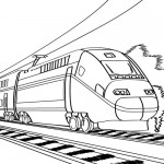 Speed train coloring page