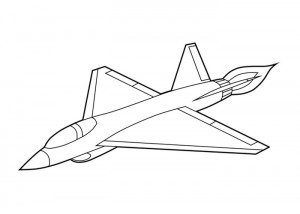 Supersonic plane coloring page