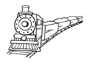 Train coloring sheet