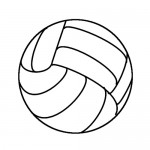 Volleyball ball coloring page