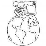 Winter Earth day coloring page