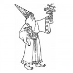 Wizard coloring page