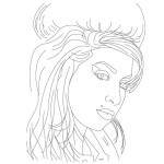 Amy Winehouse coloring page