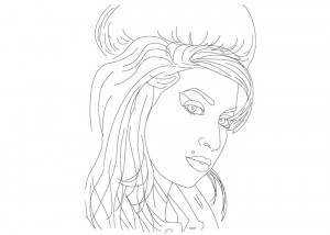 Amy Winehouse coloring page