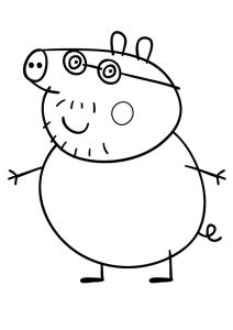 Daddy pig coloring pages