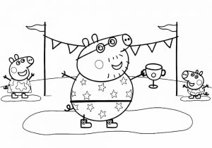 Daddy pig puddle trophy coloring pages