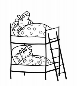 Peppa and George free coloring pics