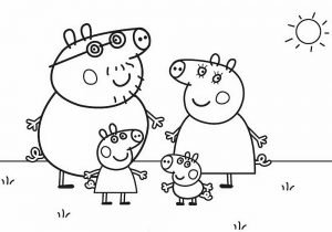 Peppa family coloring pages