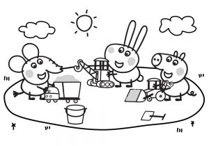 Peppa playground coloring pages