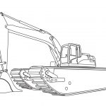 Amphibious excavator coloring pages