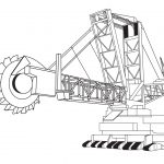 Bucket wheel excavator coloring pages
