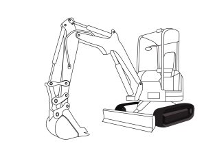 Compact excavator coloring pages