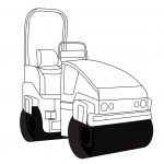Compactor roller coloring pages