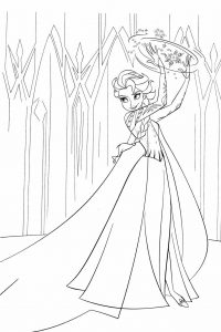 Elsa spell coloring page