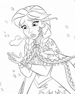 Elsa ice spell coloring page