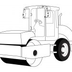 Road roller coloring pages