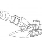 Roadheader machine coloring pages