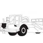 Scraper machine coloring pages
