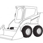 Skid steer loader coloring pages