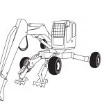 Walking excavator coloring pages