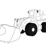 Wheel loader coloring pages