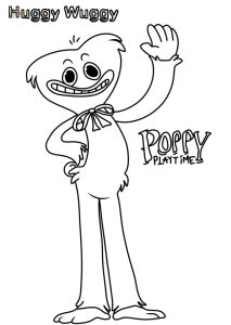 Huggy Wuggy poppy playtime coloring page