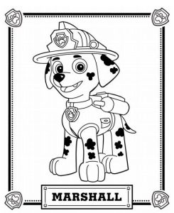 Marshall Paw Patrol coloring pages