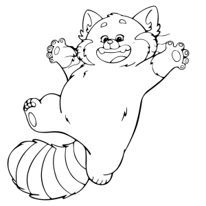 Turning Red coloring pages Red Panda