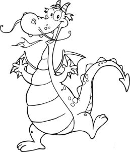 A Happy Dragon coloring pages