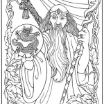 Advanced wizard coloring pages