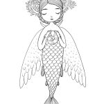 Angel Mermaid coloring pages