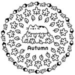 Autumn Pusheen coloring pages