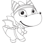 Baby dragon coloring pages free