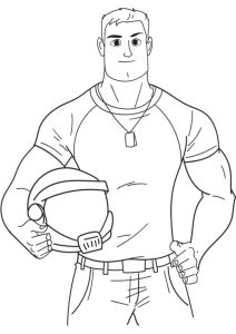 Buzz Lightyear with helmet coloring pages