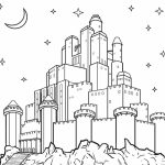 Castle in the night coloring pages