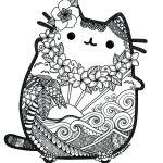 Cat coloring pages the best mandala pusheen