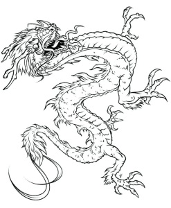 Chinese dragon coloring pictures