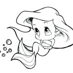 Coloring pages Baby princess Ariel
