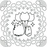 Cool Pusheen Picture coloring pages