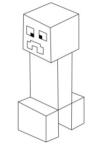Creeper in Minecraft coloring pages