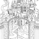 Creepy castle coloring pages