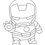 Cute Iron man coloring page