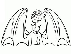 Dean Hardscrabble from Monsters University coloring pages